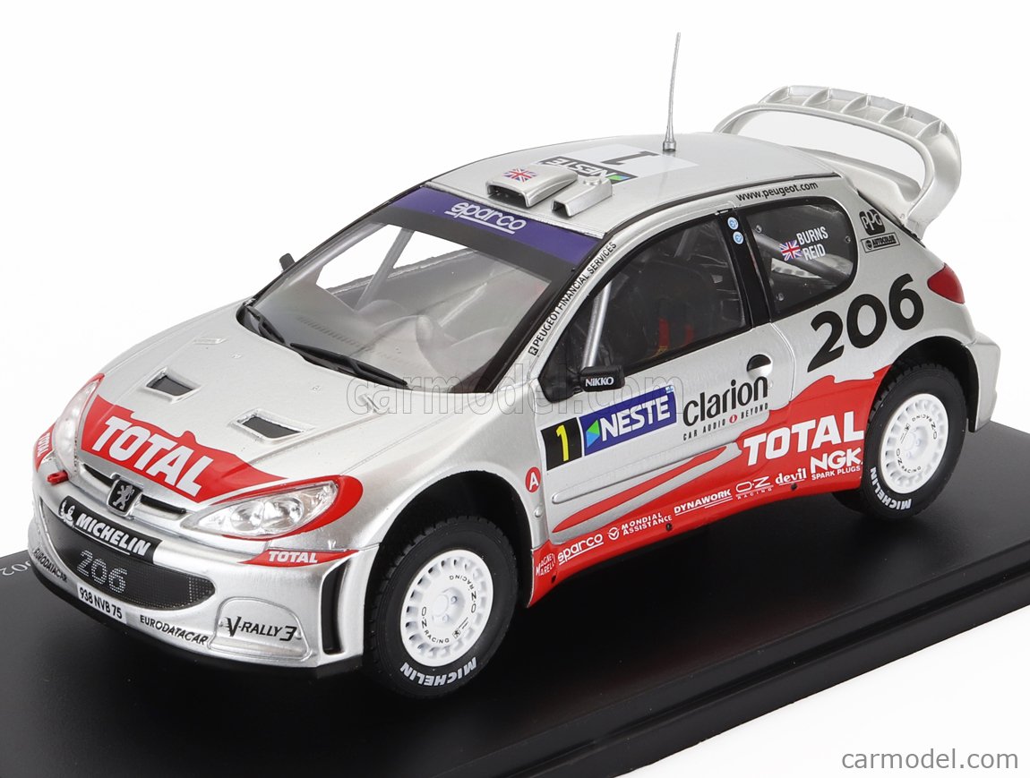 自動車 PEUGEOT 206 WRC 1/24 Wrc Rally Peugeot 206 Wrc, Neste Rally Finland 2002, 1/24 | eBay
