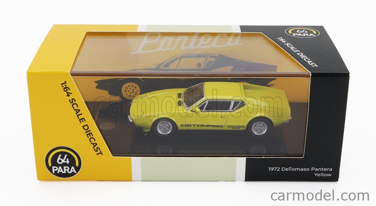Modellino De Tomaso Pantera 1/64 &ndash; Rosso/nero, Paragon, PARA 64, Luci Abbassate