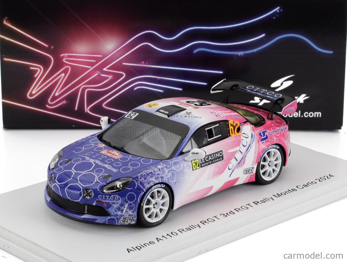 Alpine A110 RGT 60 4ème RGT Rallye Monte Carlo 2024 Fumal Escartefigue Spark S6858