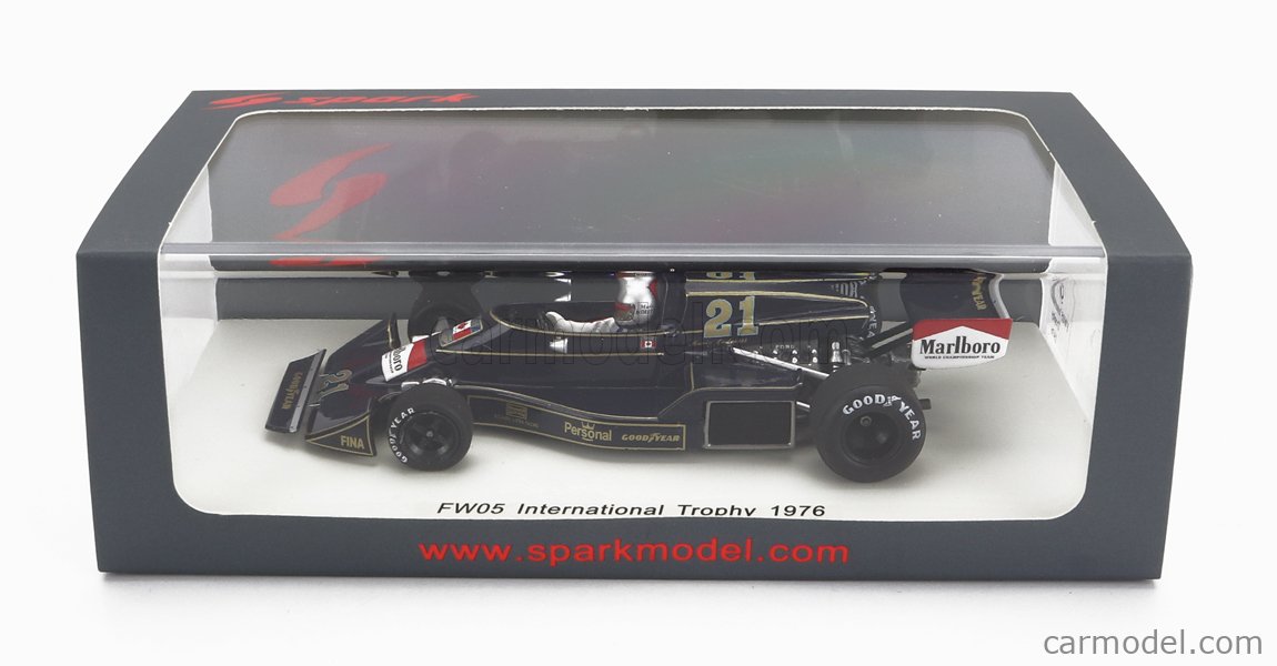 SPARK-MODEL S4044 Scale 1/43 | WILLIAMS FW05 N 21 INTERNATIONAL TROPHY 1976  MARIO ANDRETTI BLACK