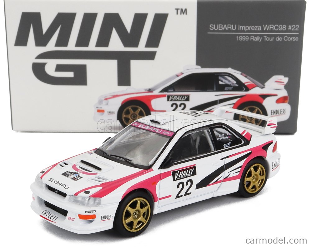 Subaru Impreza WRC　1999年　EPラジコンカー MINI GT SUBARU IMPREZA WRC 98 1999 RALLY TOUR DE CORSE #22 1