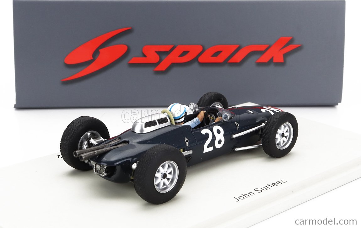 SPARK MODEL S1814 Masstab 1 43 LOLA F1 MK4 N 28 4th MONACO GP 1962 JOHN SURTEES BLUE MET