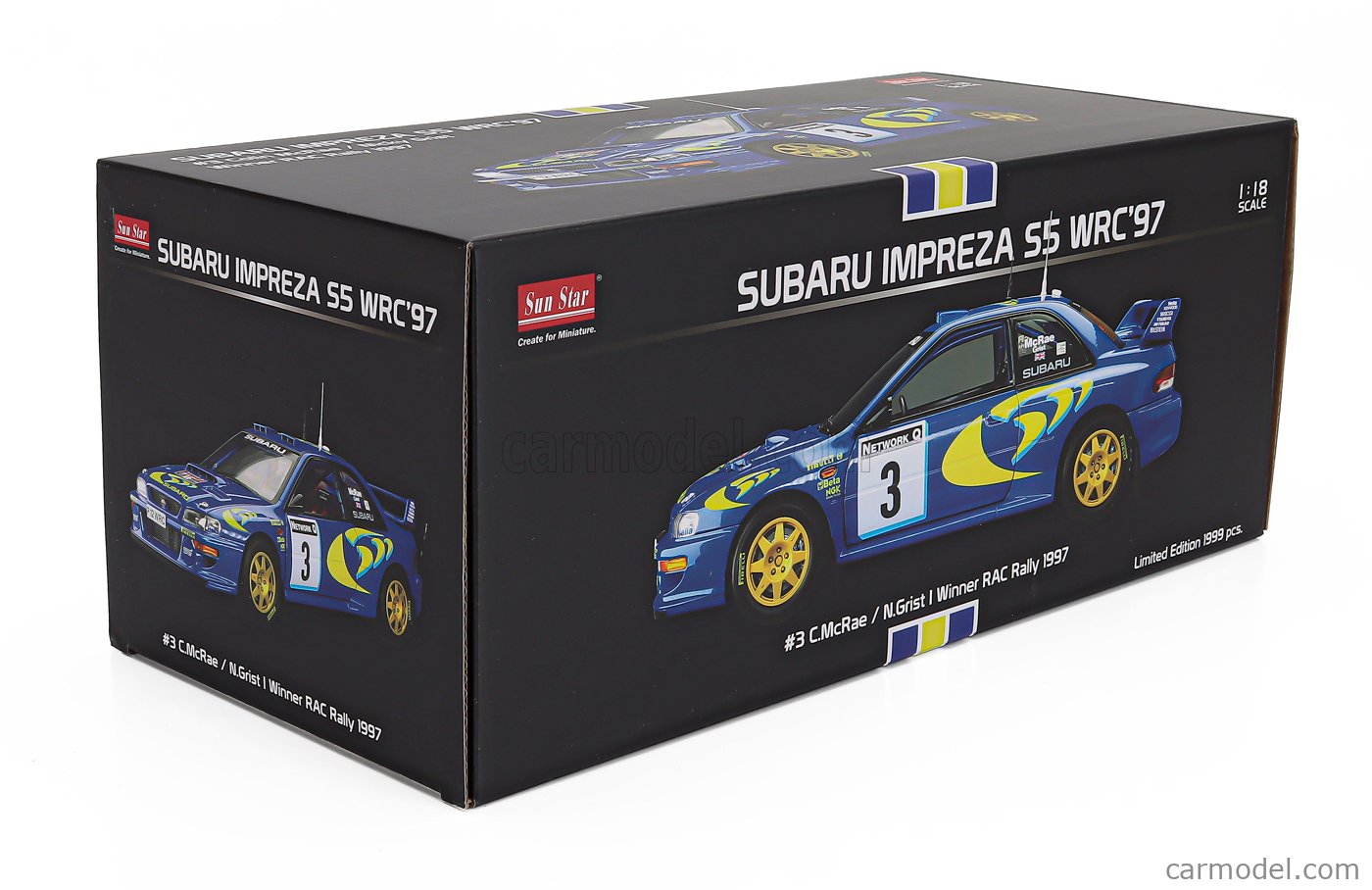 SUN-STAR 05781 Scale 1/18 | SUBARU IMPREZA S5 WRC N 3 WINNER RALLY