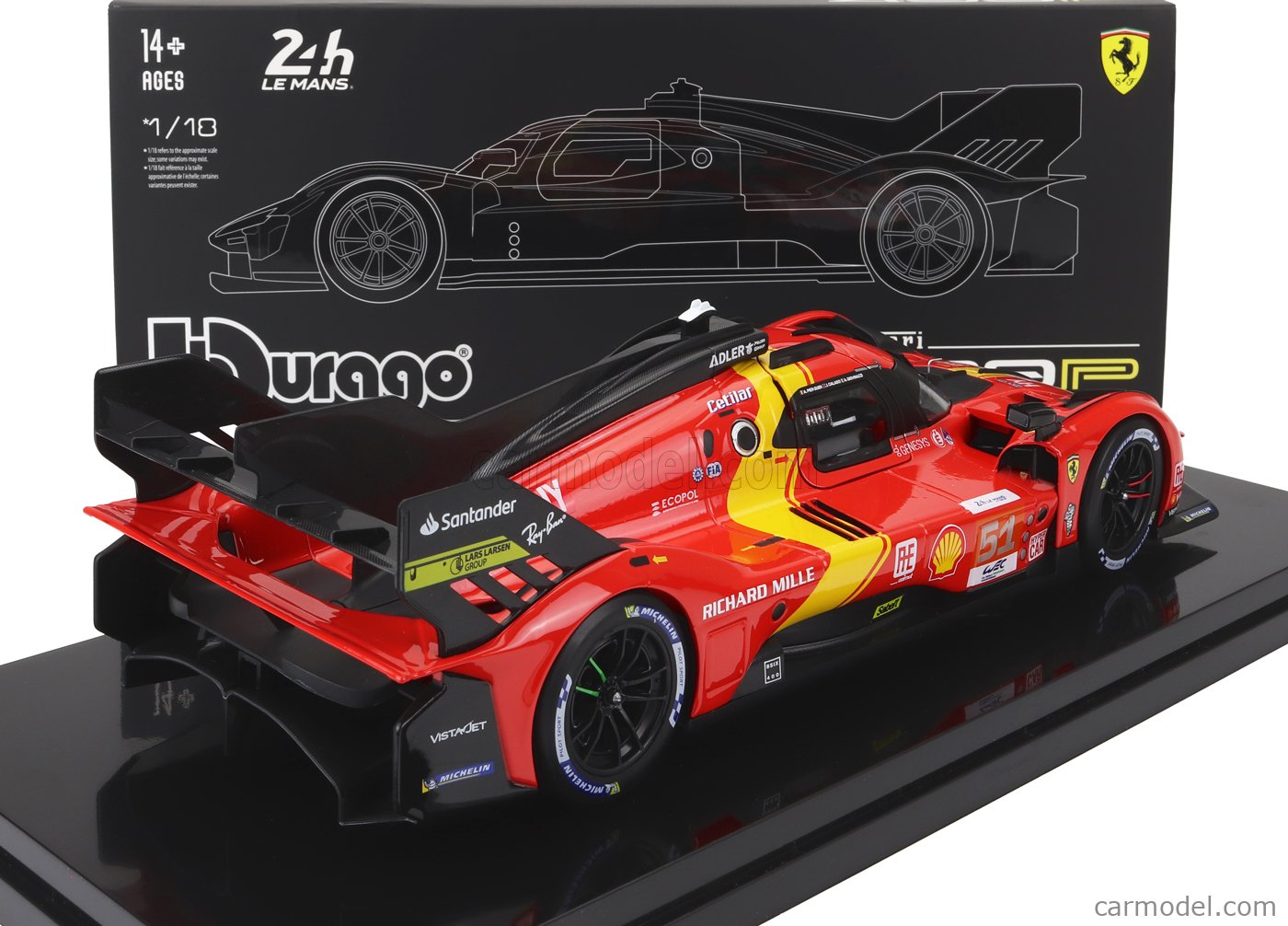 BBURAGO 1/43 - FERRARI 499P 3.0L TURBO V6 - WINNER LE MANS