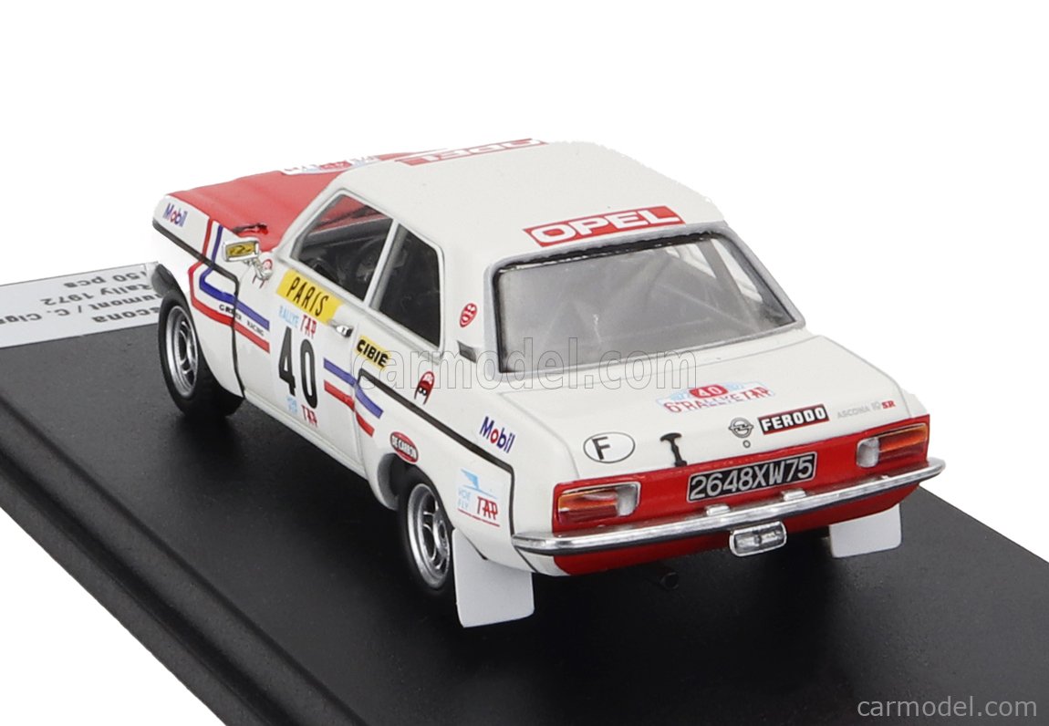 OPEL ASCONA night version N 40 RALLY TAP 1972 MARIE CLAUDE BEAUMONT CHRISTINE CICANOT