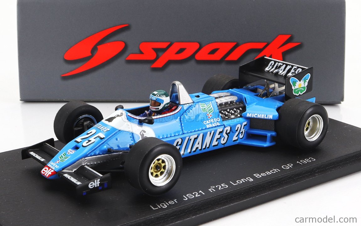 SPARK-MODEL S1795 Scale 1/43 | LIGIER F1 JS21 N 25 LONG BEACH GP 1983 ...