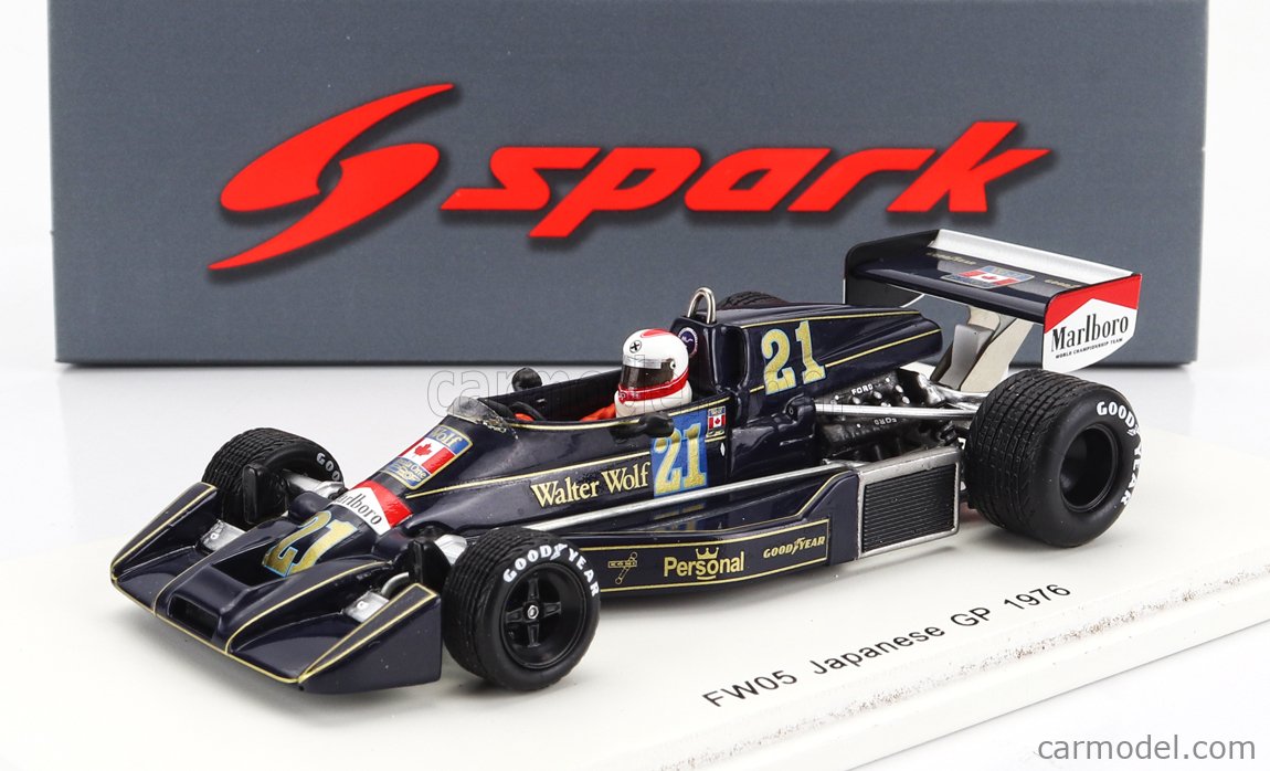 SPARK-MODEL S4048 Масштаб 1/43 | WILLIAMS F1 WOLF FW05 N 21 JAPAN GP 1976  HANS BINDER BLACK