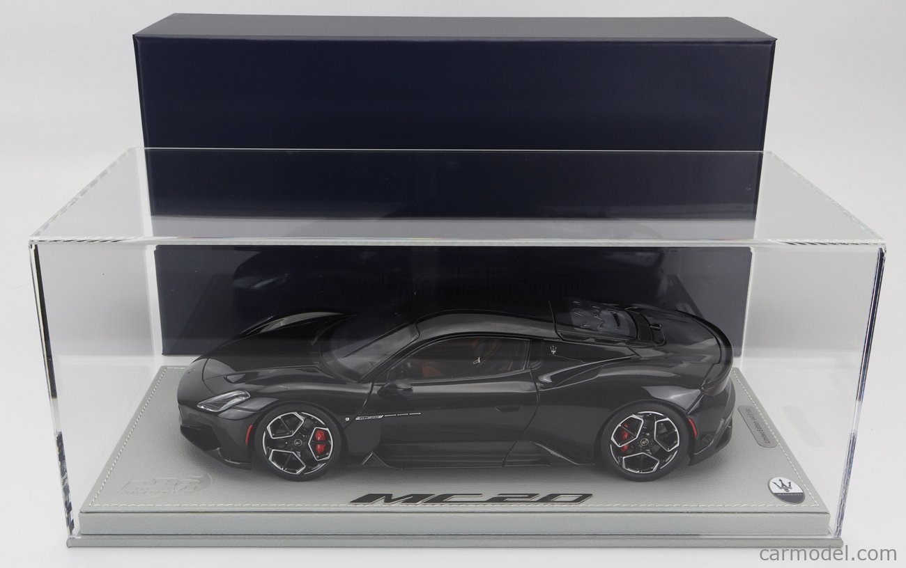 Maserati MC20 Noir Enigma 1/18 - Modèle BBR En Zamak, Avec Boîte Et Support, Neuf