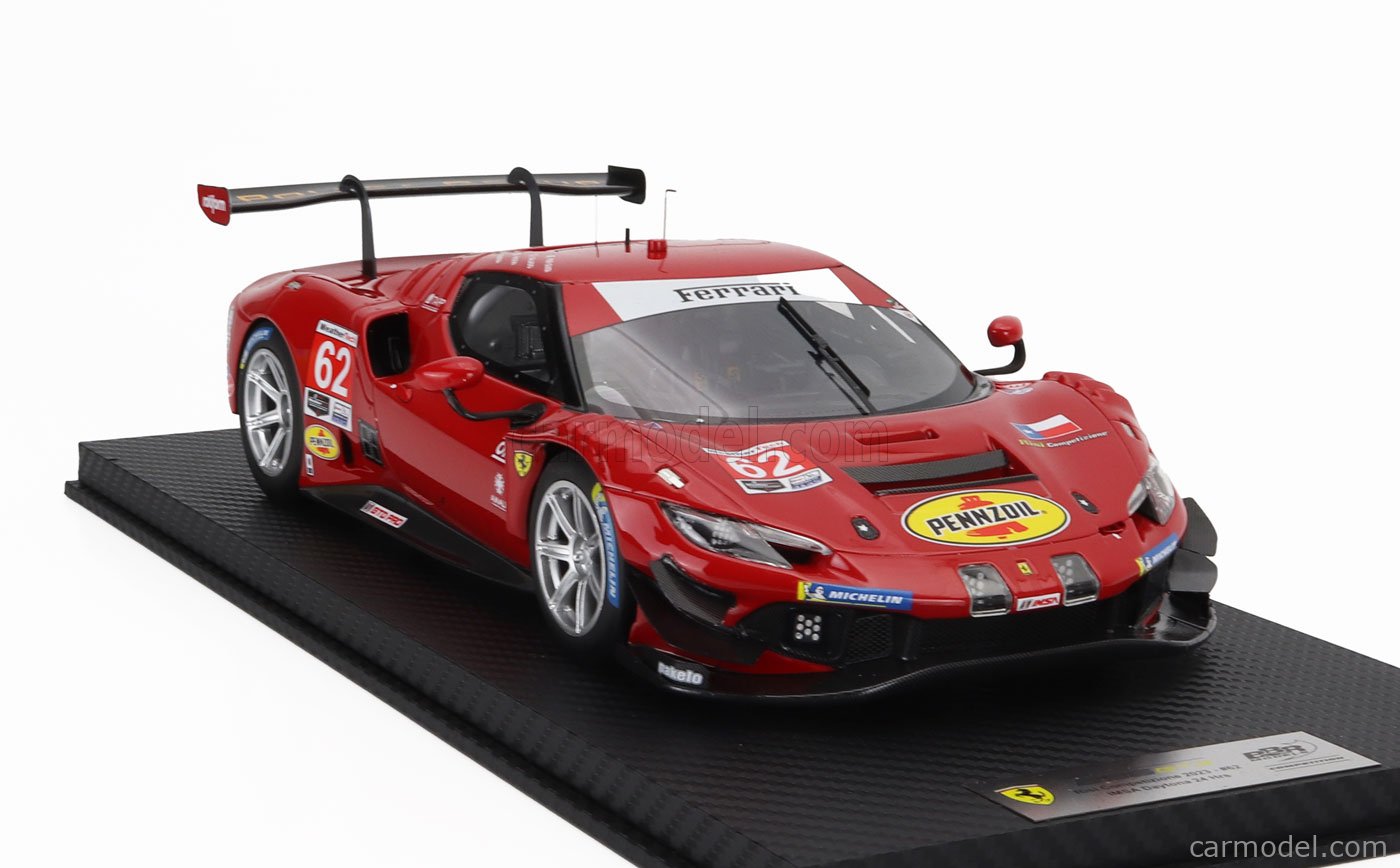 Ferrari 296 GT3 N°62 Risi Competizione - Miniature 1/18 Daytona 24H 2023 (BBR Models)