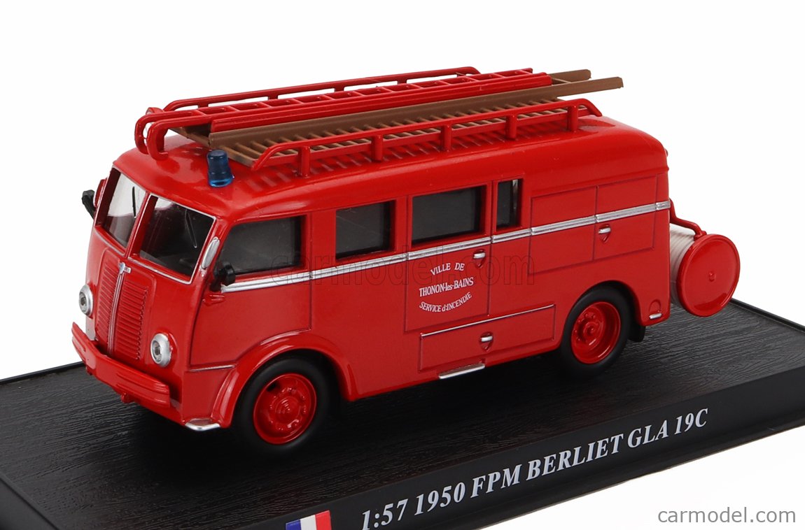 Solido Miniature 350 - Berliet Fourgon Pompier - Diecast 11cm - Rouge - Occasion