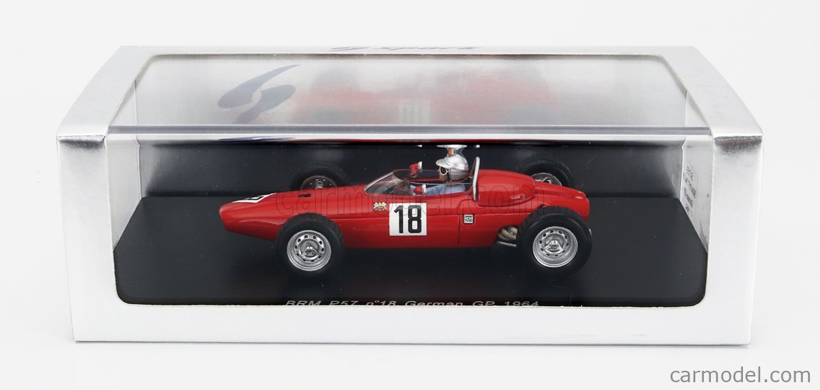 Miniature Spark 1/43 - BRM P57 N°18 GP Allemagne 1964 - Baghetti - Neuve