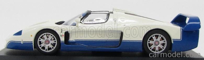 Miniature Maserati MC12 Road version Blanc nacre/Bleu - francis miniatures