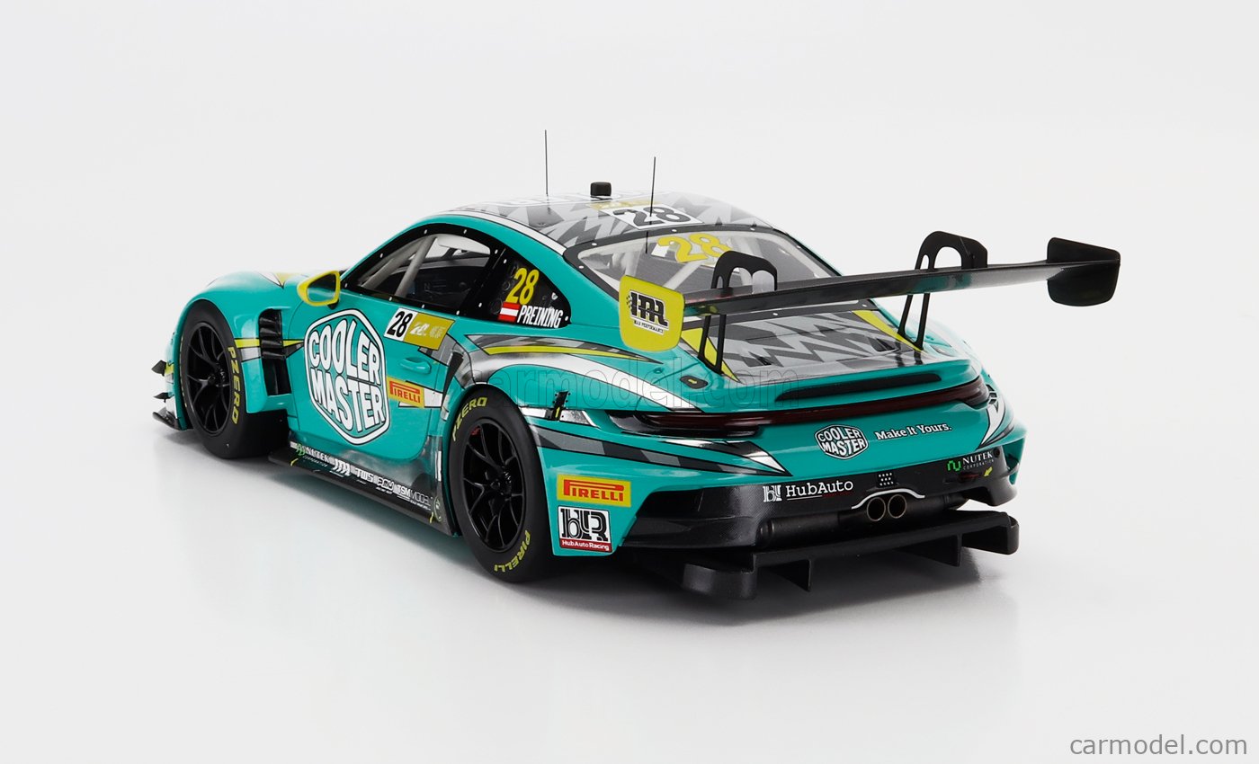 Mini GT Porsche 911 GT3 R #28 HubAuto Racing 2023 FIA GT World Cup 70th Macau Grand Prix, Car Model: @minigtofficial , Follow Us: @alax.garage, All Your Premium Diecast Needs Link In Bio!, #alaxgarage - Foto 5