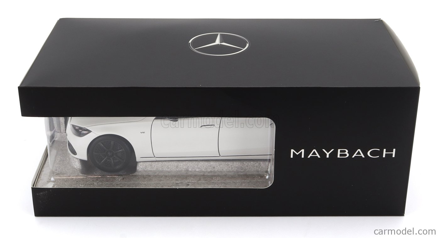 NOREV B66960666 Scale 1/18 | MERCEDES BENZ S-CLASS S680 MAYBACH (X223)  4-MATIC NIGHT SERIES 2019 OPALITH WHITE MAGNO BLACK