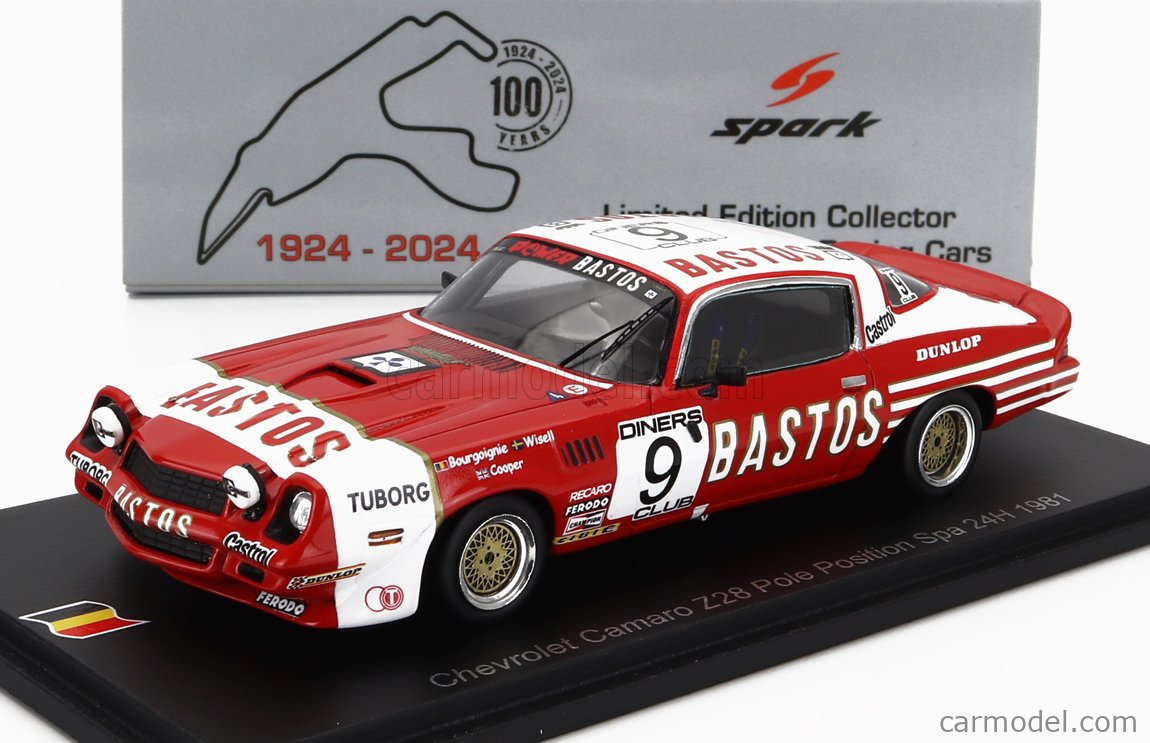 SPARK-MODEL 100SPA11 Scale 1/43 | CHEVROLET CAMARO Z/28 TEAM BASTOS ...