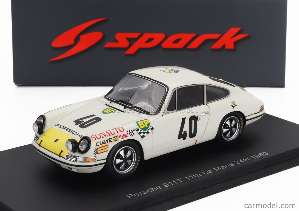 Spark 1:43 Porsche 911T 1991cc - #44 Le Mans 1969 - Laurent Marche - Miniature De Collection