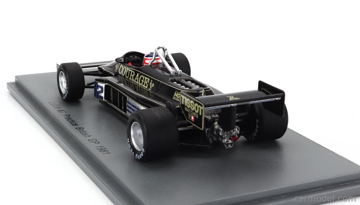 Spark 1:43 Elio de Angelis Lotus 87 #11 4th italian GP formula 1 1981
