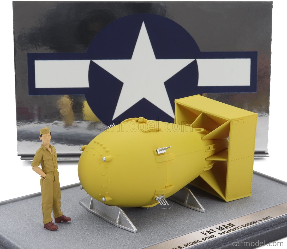 thumbnail image 2 of Black Dog 1/72 Scale Fat Man Atomic Bomb On Trolley – Nagasaki 1945 WWII Model Kit (A72004) 2 of 6