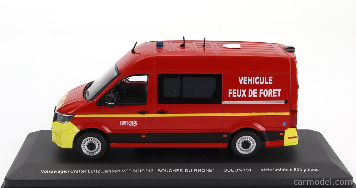 Décalque Volkswagen Crafter L2H2 Lambert VFF SDIS 13 - Neuf ODEON