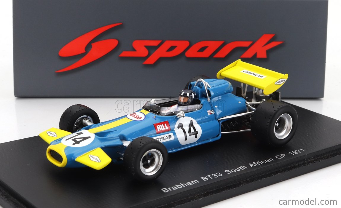 Spark 1:43 Peter De Klerk Brabham BT20 #19 South African GP Formel 1 1969 S4777