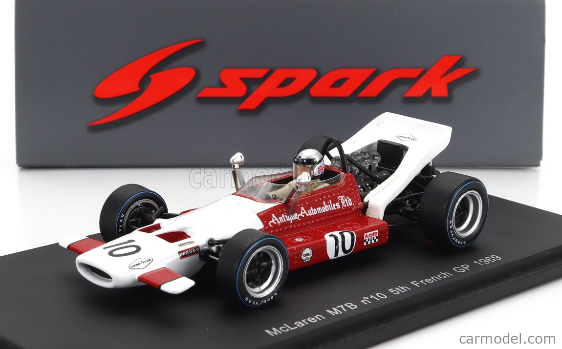 M7b SPARK-MODEL S3127 Escala 1/43 | McLAREN F1 M7B N 10 5th FRENCH GP 1969 ...