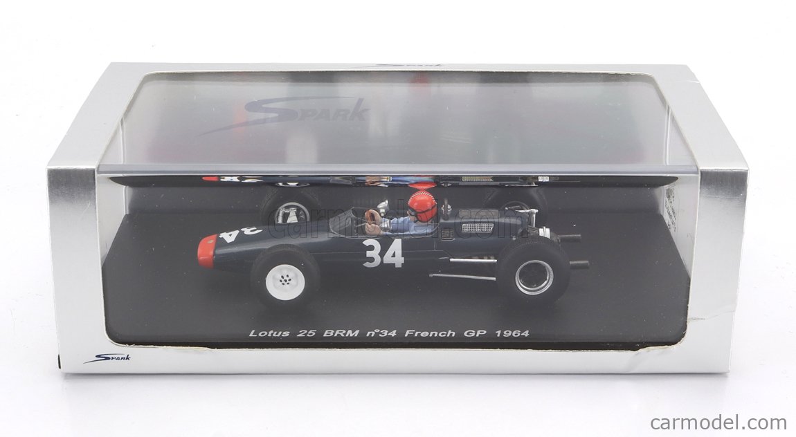 Spark 1:43 Lotus online 25 #34 Winner Amon Spark French GP 1964 Diecast Replica