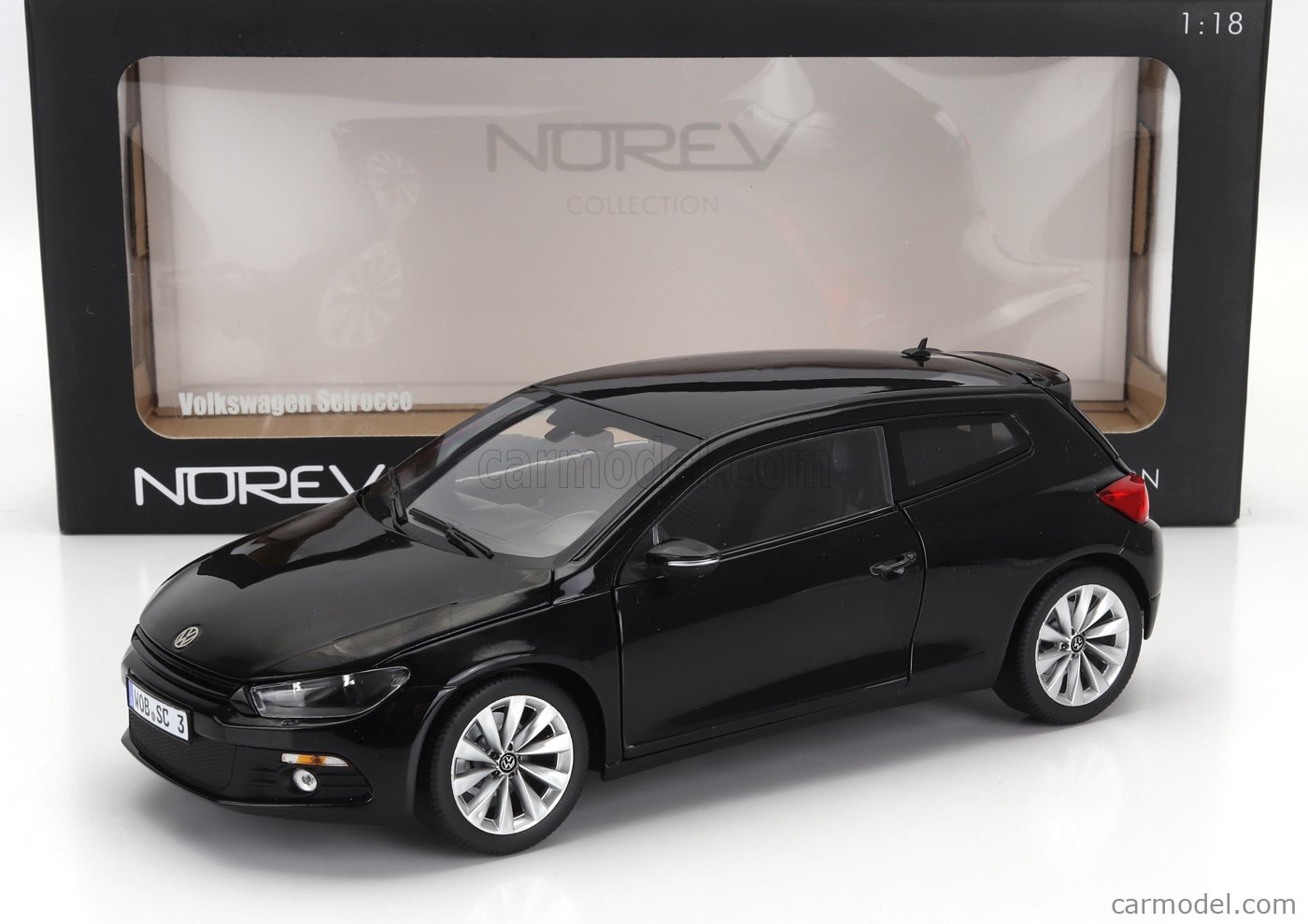 Maquette 1:18 Norev - Volkswagen Scirocco III 2008 Noir - Modèle Métal Neuf