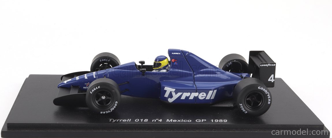 Spark 1/43 Tyrrell 018 Michele Alboreto Mexico GP 1989