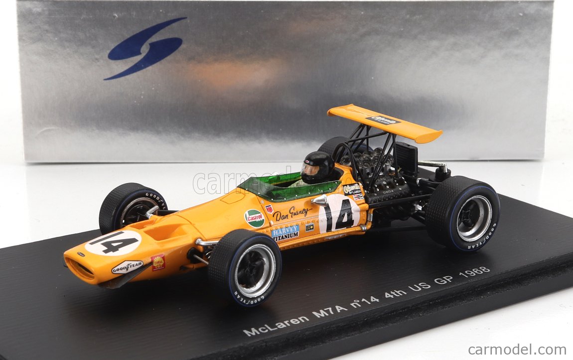 SPARK-MODEL S3097 Echelle 1/43 | McLAREN F1 M7A N 14 4th USA GP 1968 ...