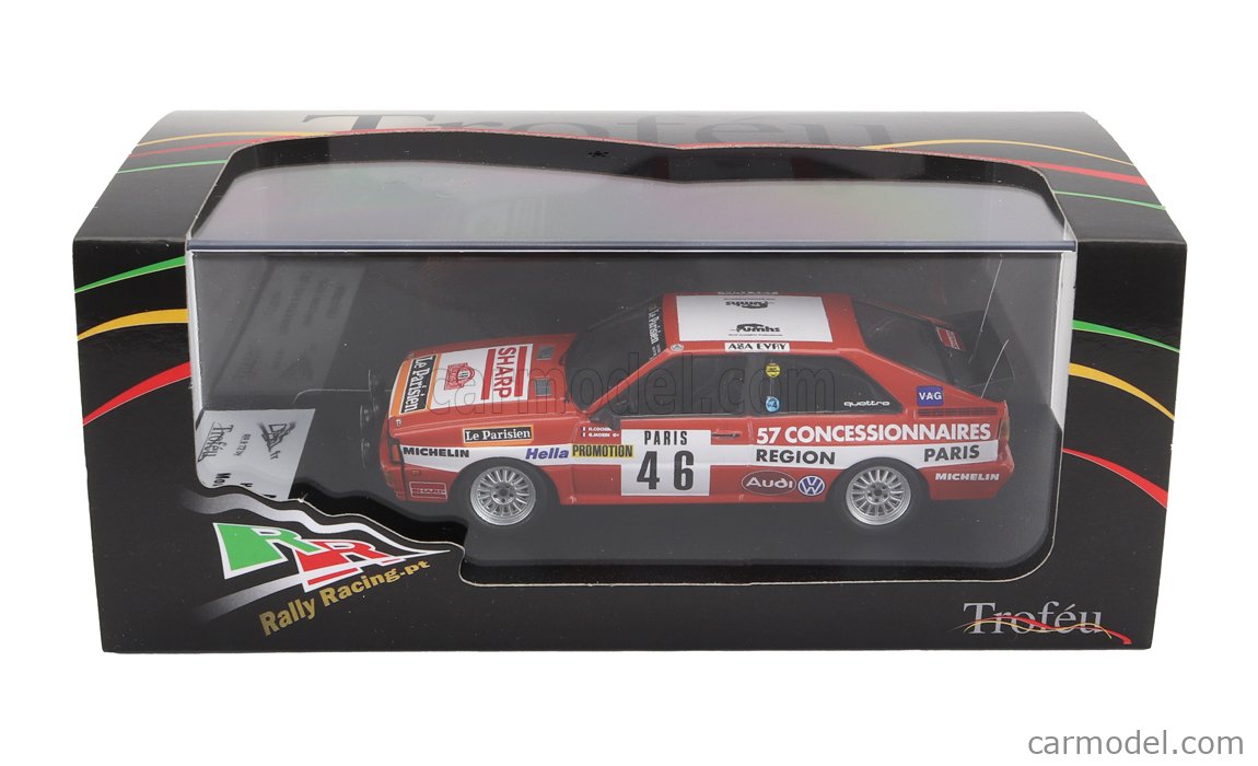 TROFEU TRRFR72 Scale 1/43 | AUDI QUATTRO (night version) N 46 RALLY ...