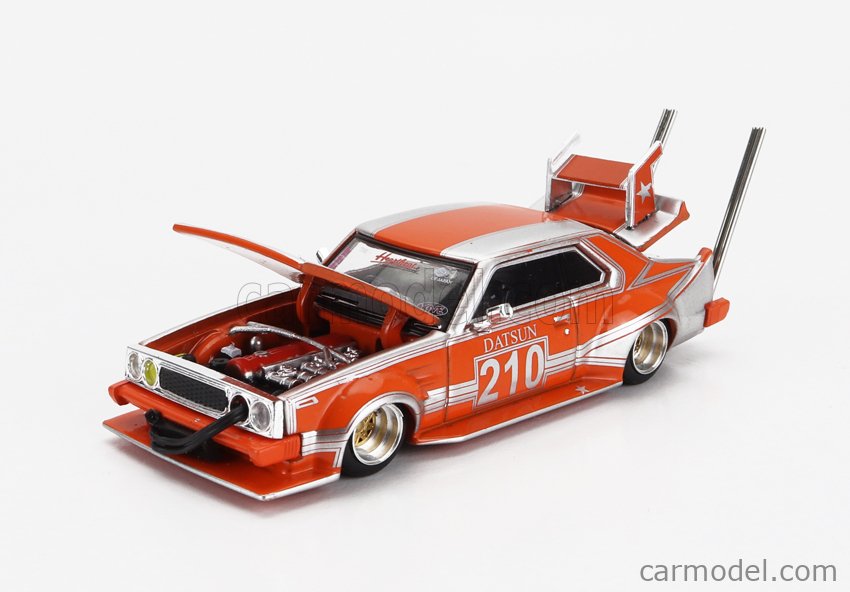 POP-RACE-LIMITED PR640026 Scale 1/64 | NISSAN SKYLINE C210 KAIDO RACER N  210 BOSOZOKU STILE 1977 ORANGE SILVER