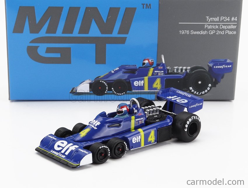 MINI-GT MGT00584-L Scale 1/64 | TYRRELL F1 P34 ELF 6 WHEELS