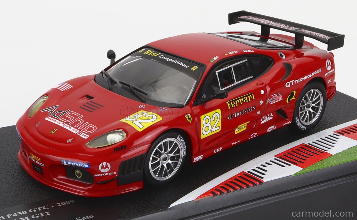 Miniature Ferrari F430 GTC 1/43 Hot Wheels Elite GTC No.87 Scuderia Ecosse 24h Le Mans 2006