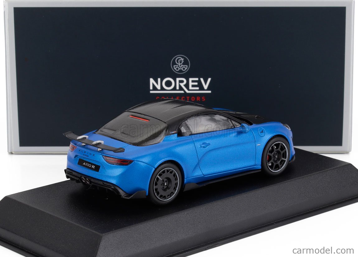 Norev 517872 Alpine A110 R 2023 – Bleu Alpin Mat – Échelle 1/43 – Miniature Auto