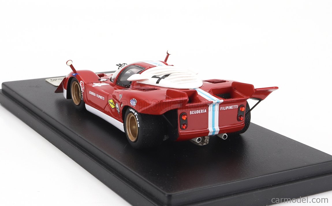 REMEMBER 179461 Scale 1/43 | FERRARI 512S 5.0L V12 TEAM SCUDERIA  FILIPINETTI N 4 6th TARGA FLORIO 1970 MIKE PARKES - HERBERT MULLER RED WHITE