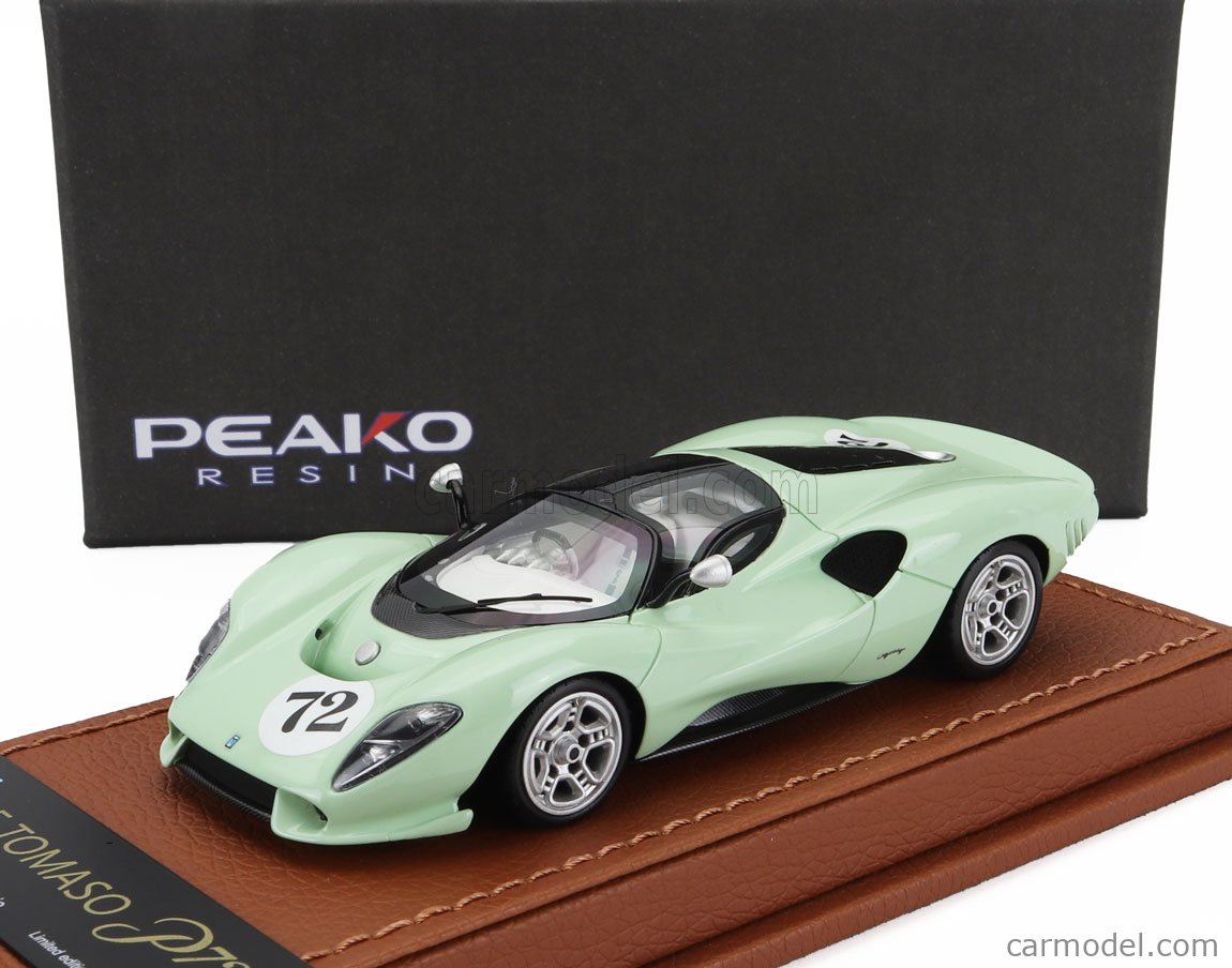 PEAKO 33804 Scale 1/43 | DE TOMASO P72 N 72 RACING 2020 VERY LIGHT GREEN