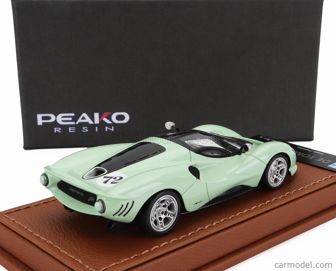 PEAKO 33804 Scale 1/43 | DE TOMASO P72 N 72 RACING 2020 VERY LIGHT GREEN