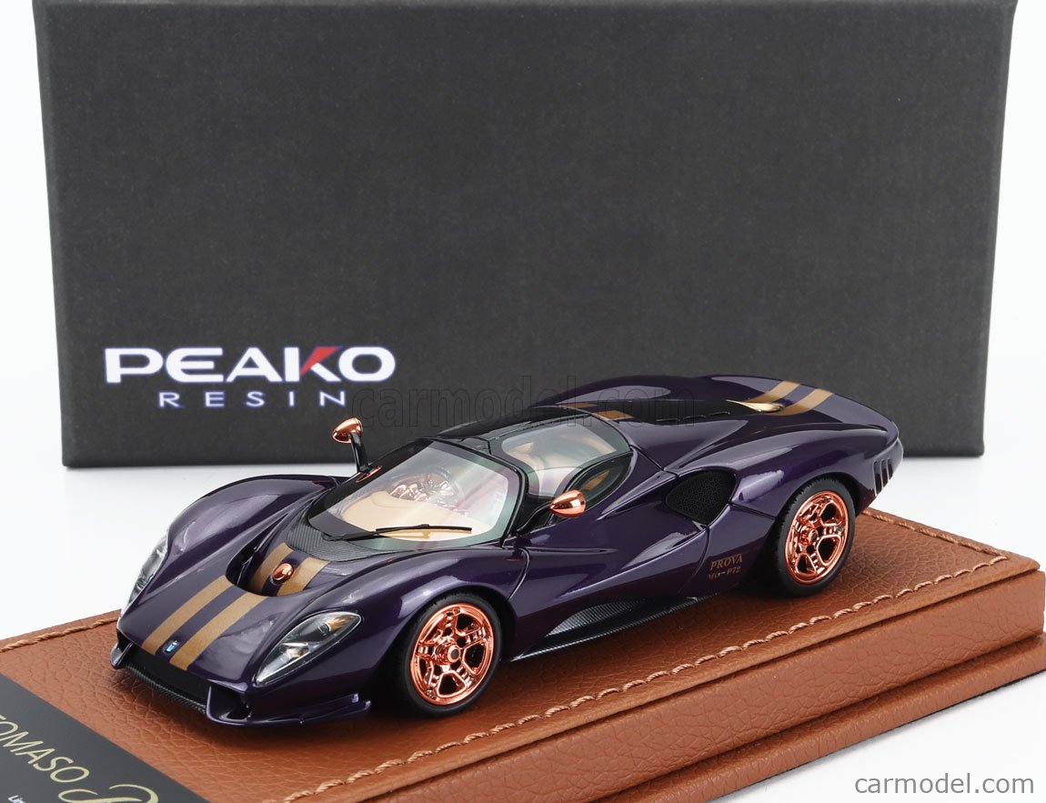 PEAKO 33802 Scale 1/43 | DE TOMASO P72 2020 PURPLE MET GOLD