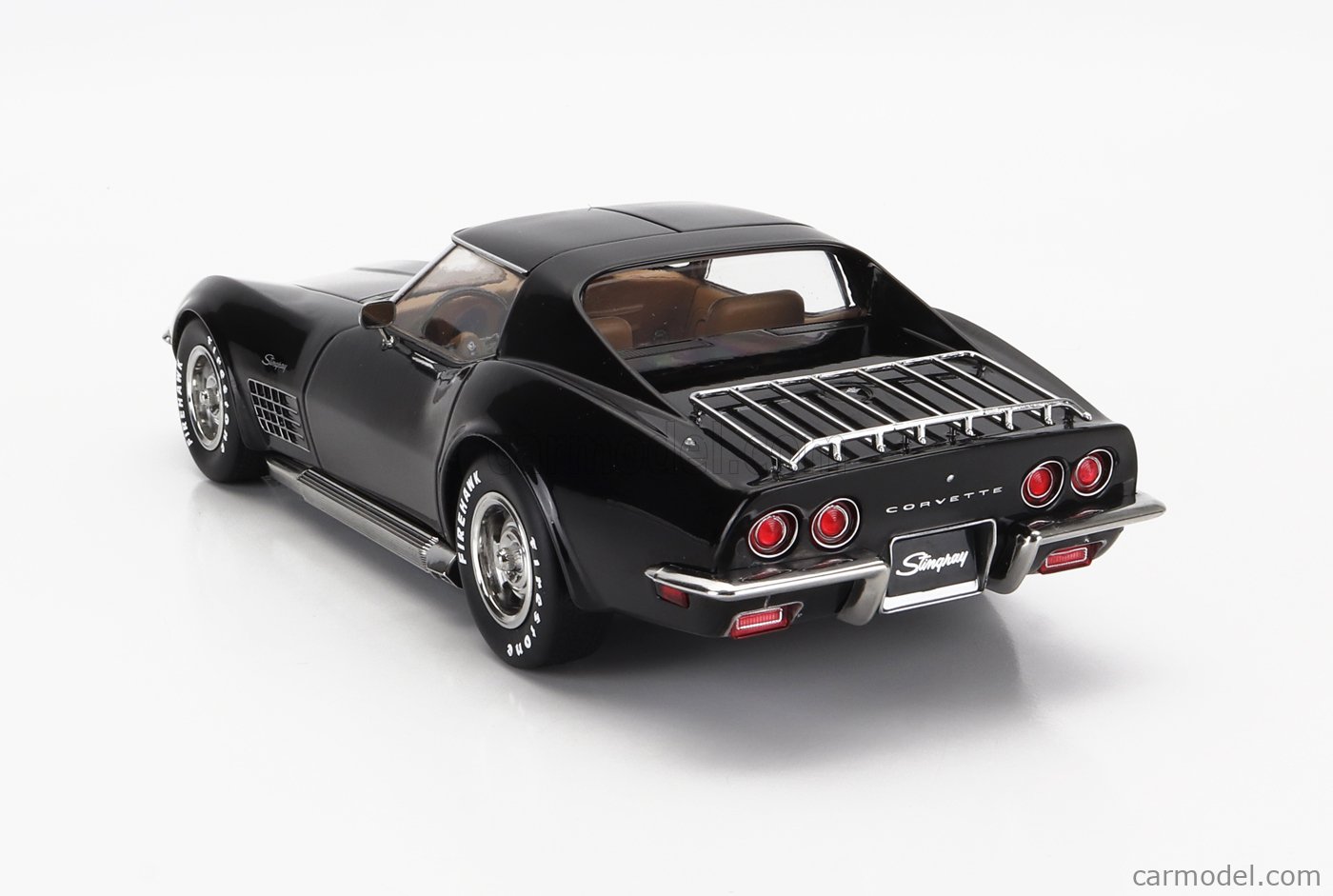Miniature Voiture KK Scale 1:18 Chevrolet Corvette C3 (1972, Noire, Toit Amovible, Neuve)