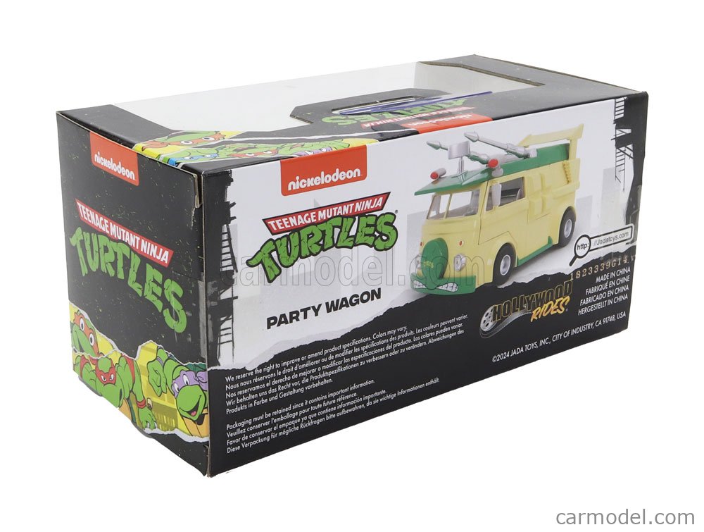 JADA 1/24 Teenage Mutant Ninja Turtles Party Wagon Con Figura Donatello - Nuovo In Scatola