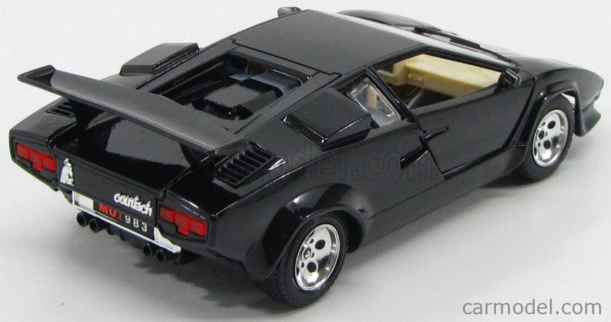 BURAGO 0137 Scale 1/24 | LAMBORGHINI COUNTACH 5000 QUATTRVALVOLE 1988 BLACK