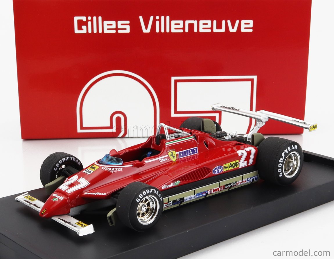 FERRARI 126C2 G.VILLENEUVE 1982 San Marino Hot Weels Mattel no Spark