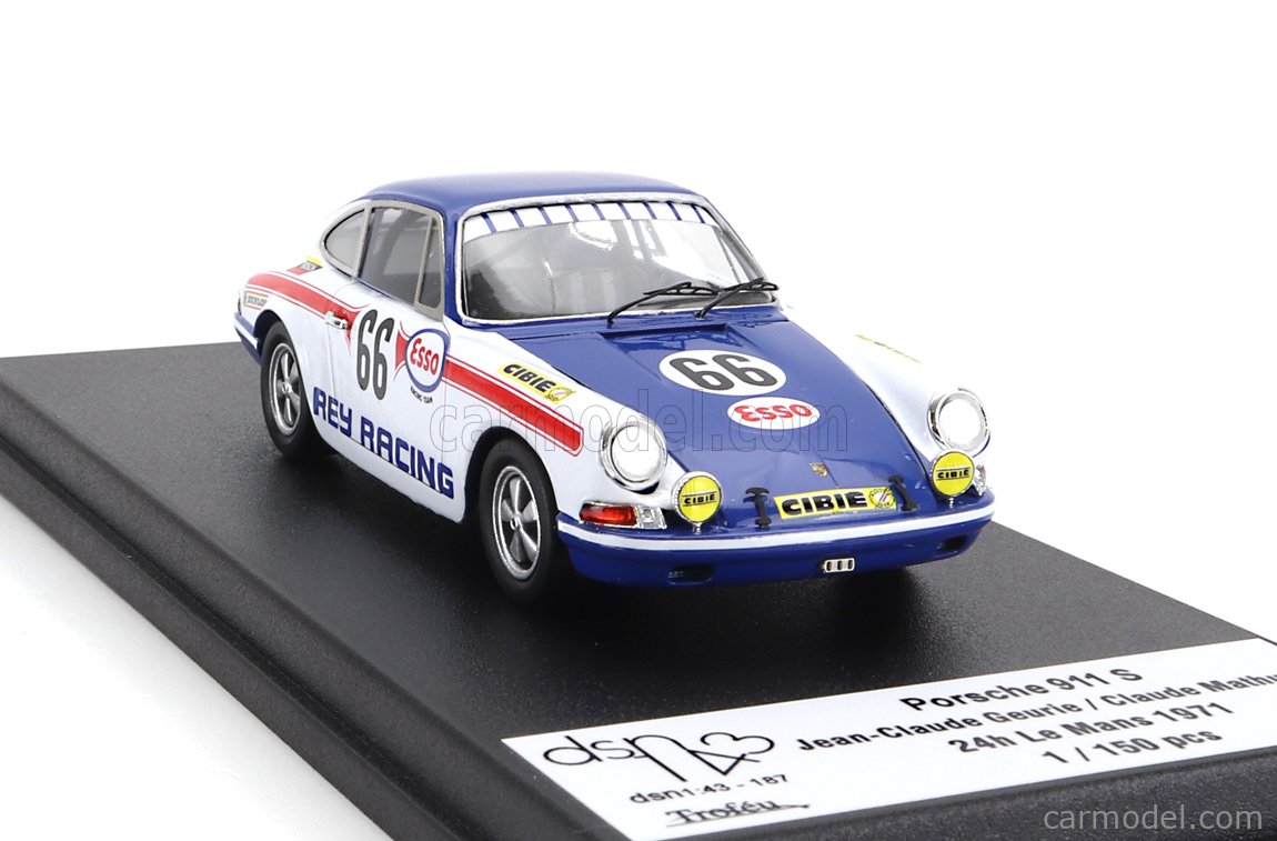 Miniature 1/43 Trofeu Porsche 911 S Coupé #47, 24H Le Mans 1971, Cochet/Selz