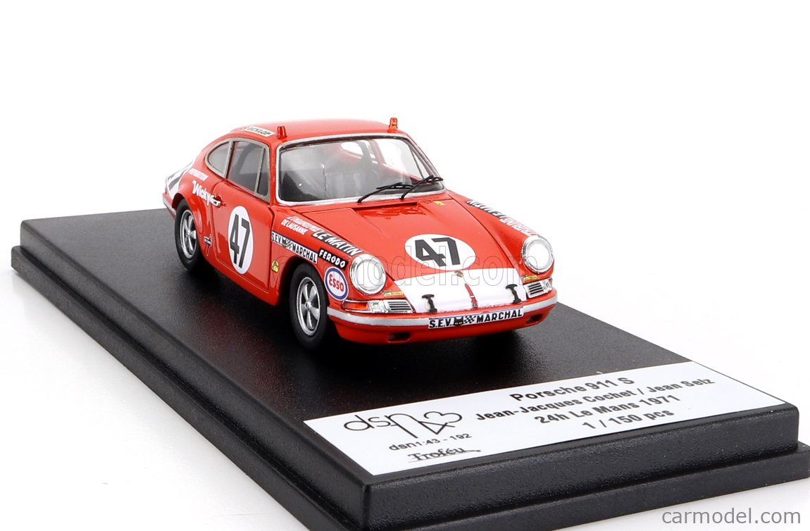 Miniature 1/43 Trofeu Porsche 911 S Coupé #47, 24H Le Mans 1971, Cochet/Selz