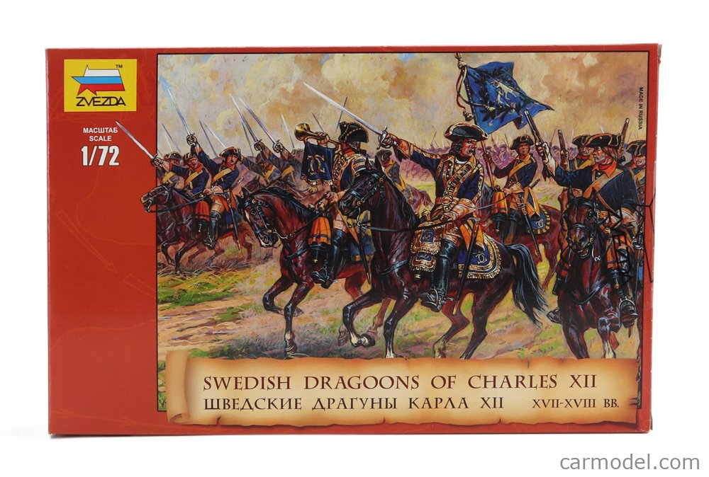 ZVEZDA 8057 Scala 1/72 | FIGURES SWEDISH DRAGOONS OF CHARLES XII