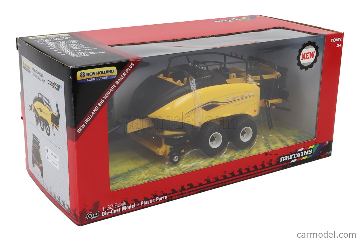 New Holland Big Baler 340 Plus 1:32 Ertl - Con 6 Balle Di Fieno - Modello Rosso
