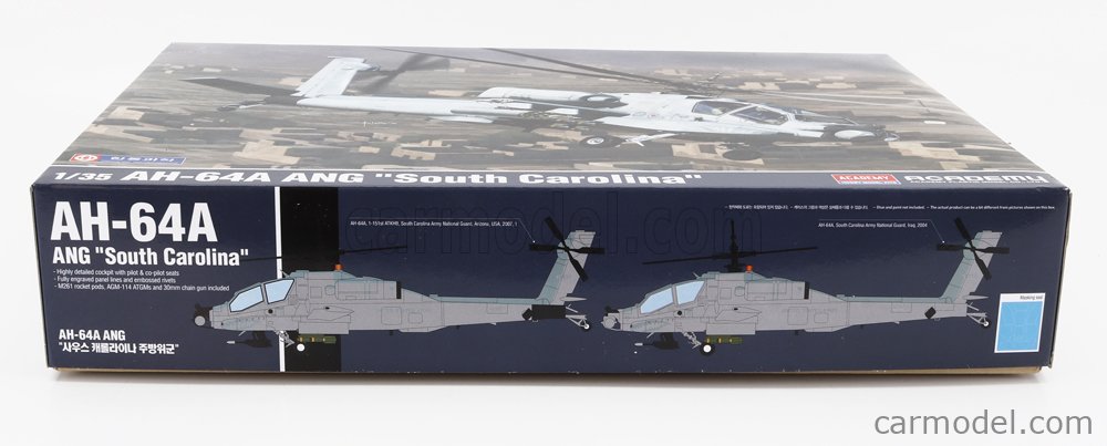 Academy 1/35 Scale AH-64A Apache Helicopter Plastic Model Kit