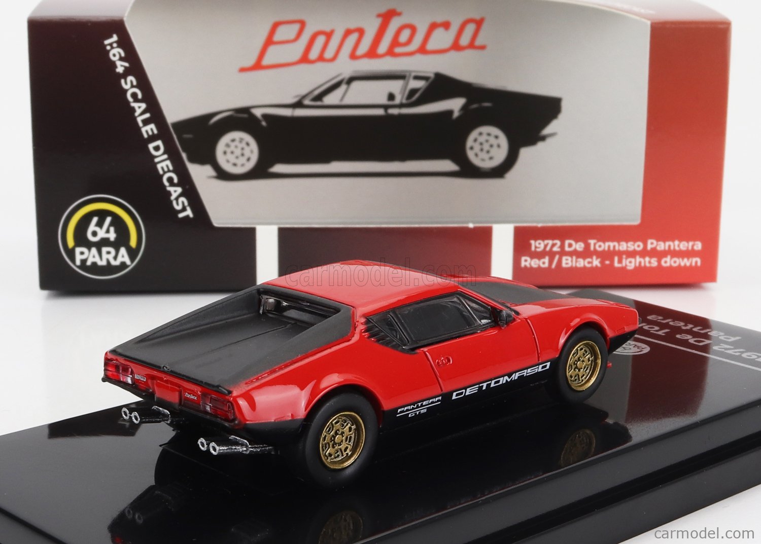 Detomaso PanteraGTS4ミニカー 赤 ケース付き Detomaso PanteraGTS4ミニカー 赤 ケース付き 1/18 KYOSHO DE