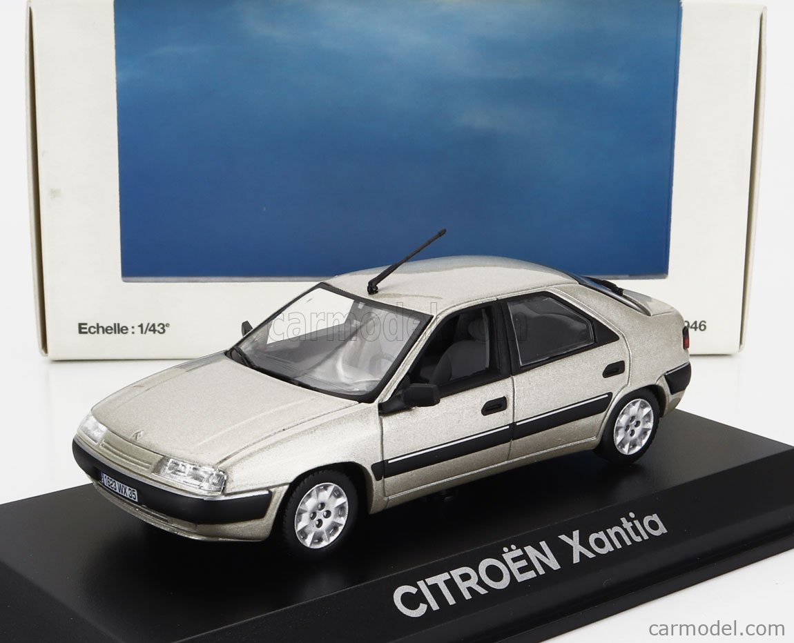 Miniature Norev 1/43 - Citroën Xantia 1993 - Gris - Très Bon état Avec Boîte