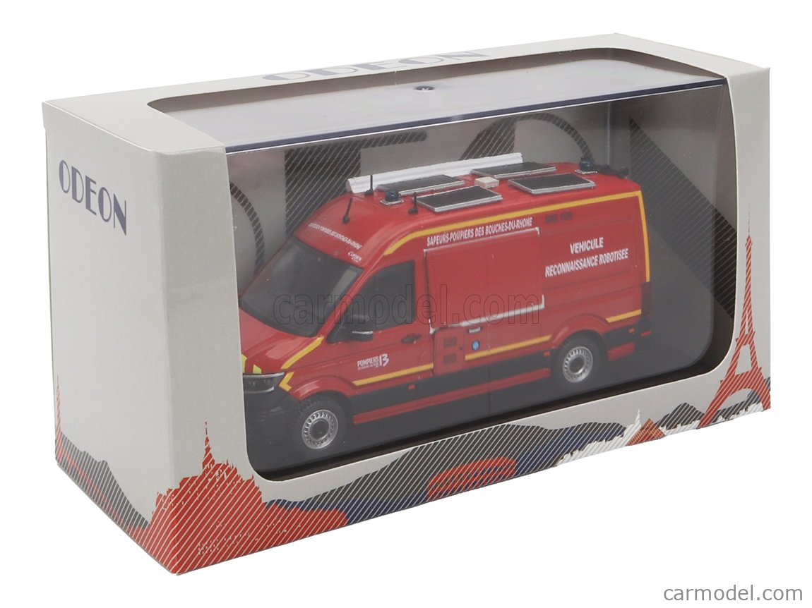 Modèle Réduit Odeon N°142 - Volkswagen Crafter L2H2 Des Pompiers SDIS 71 (Saône-et-Loire) - Échelle 1/43